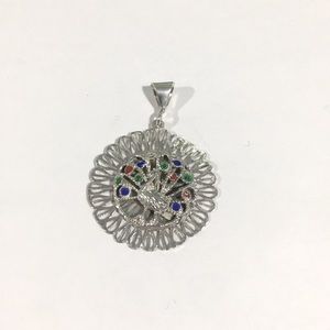 Sterling Silver Vintage Peacock 🦚 Pendant Charm